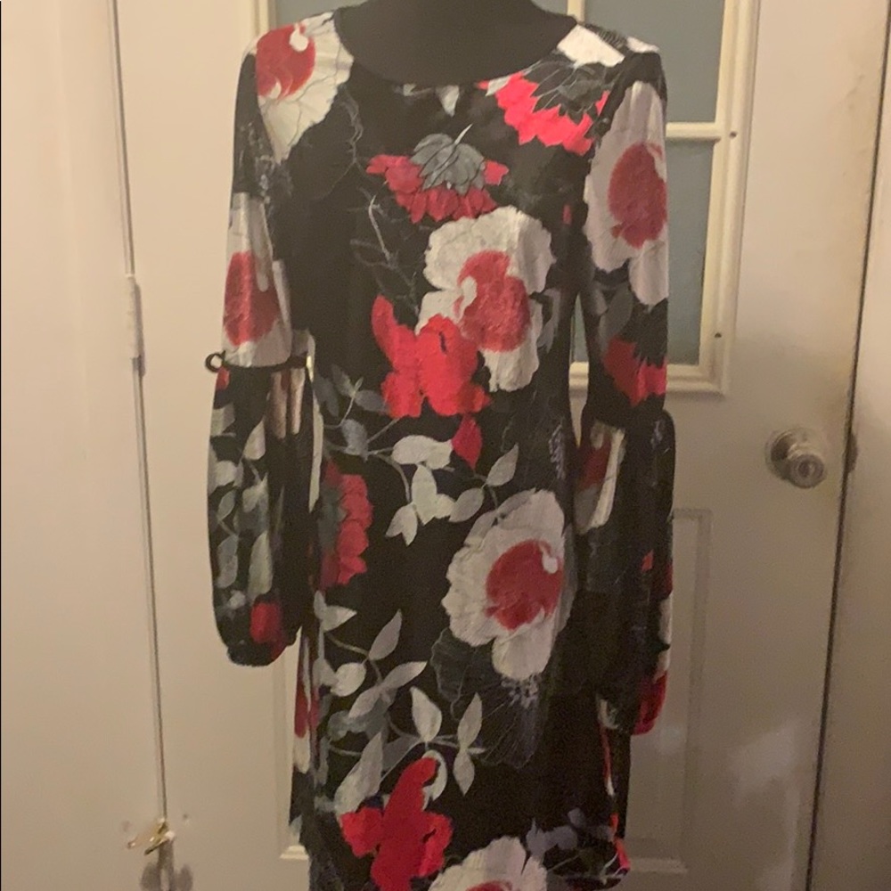 Black dress/tunic with bell sleeves. Size medium